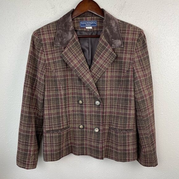 Norton McNaughton Petite Tweed Blazer Jacker Size 12P EUC - Picture 1 of 6